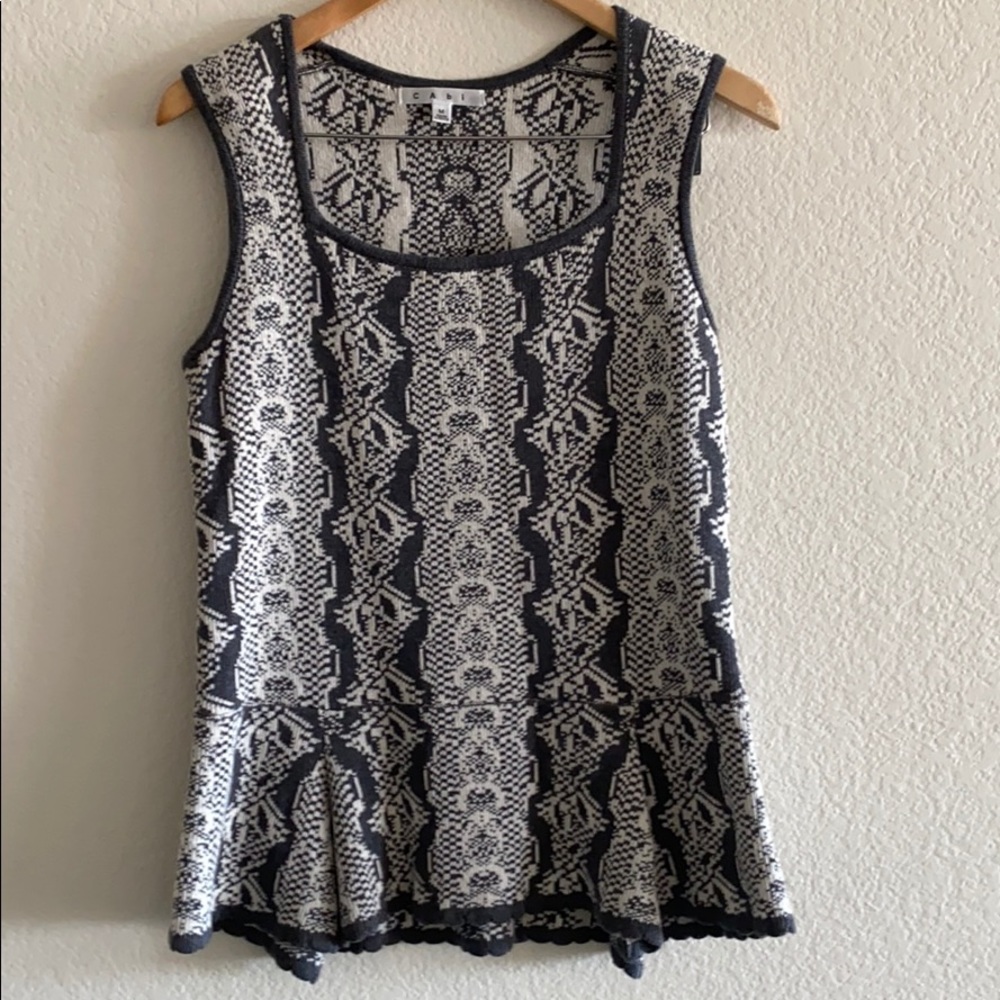 Cabi peplum knit top